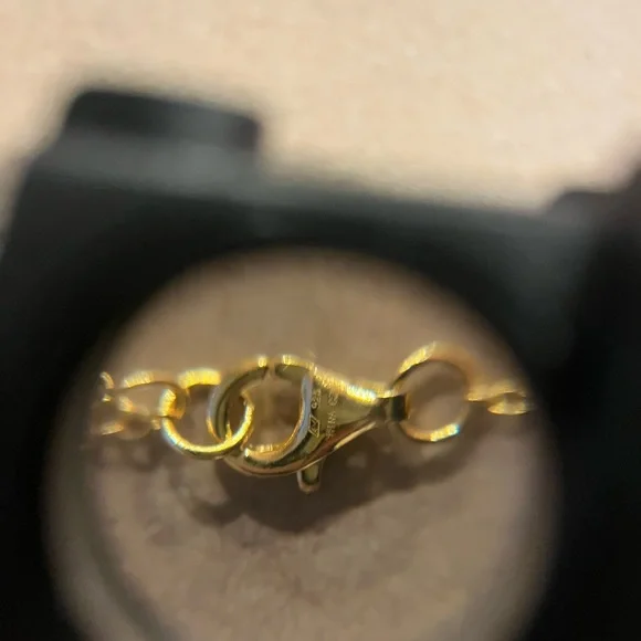 Diamonique Sterling Silver-14K Gold Over Bezel Necklace & Stud Earrings Set NIB - Picture 9 of 15